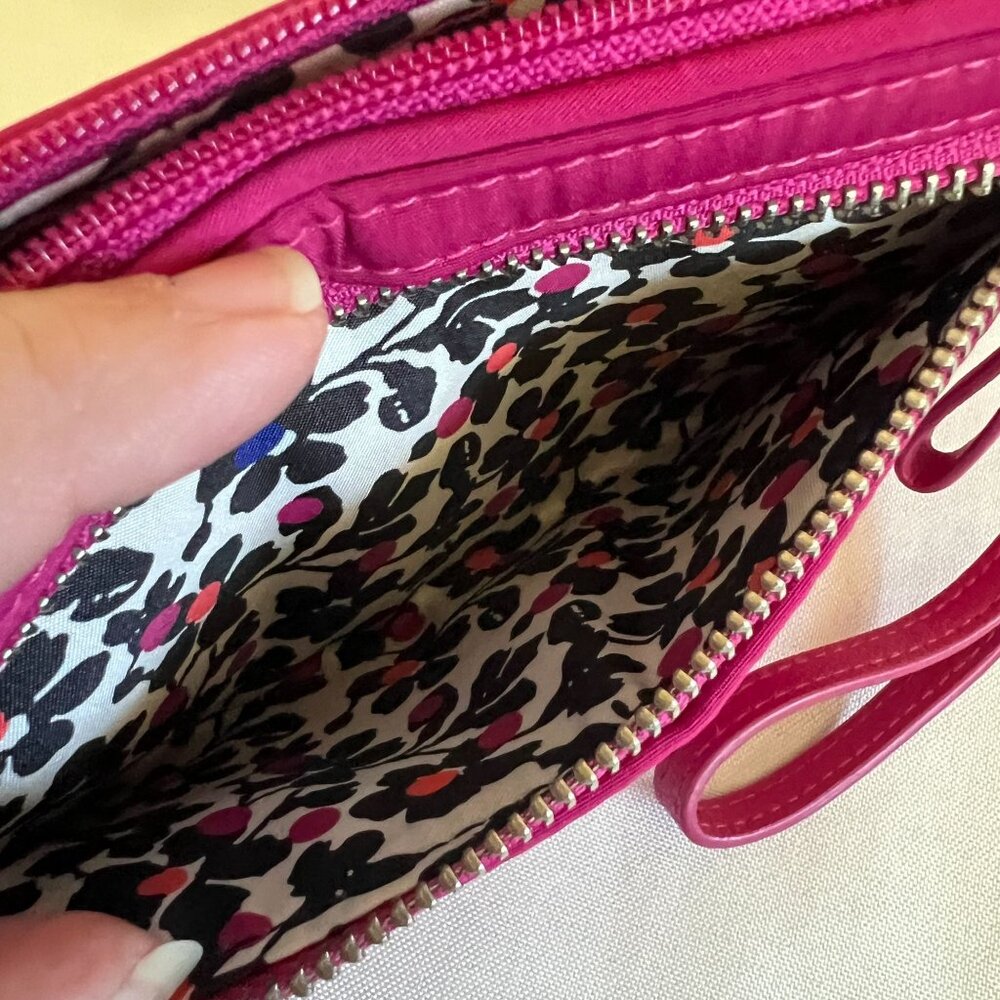 Vera Bradley Quilted Pink Wristlet & Floral Cosmetic Bag Duo - Picture 3 of 3
